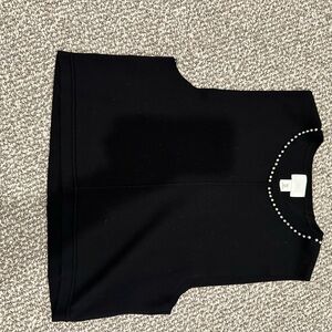 H&M Black Top with Silver Accents